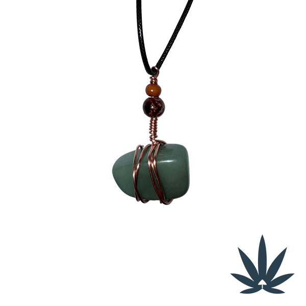 Green Stone - Copper Wrapped-scaled